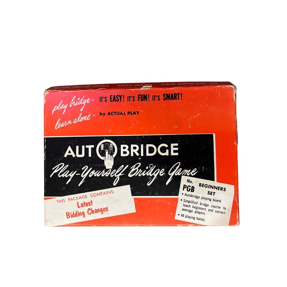 Vintage AutoBridge Play Yourself Bridge Game Beginner Set Used w/ Cards Box